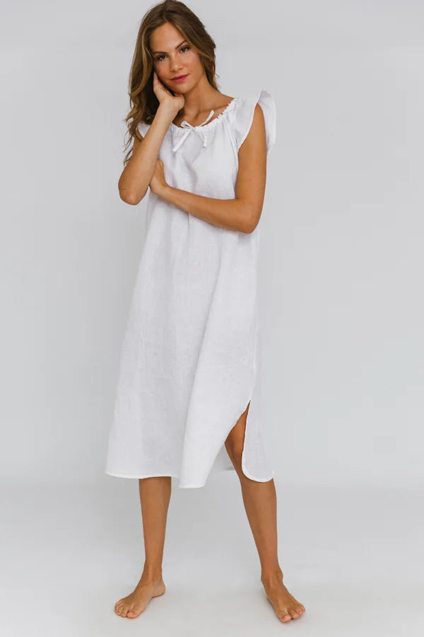 Women s linen nightgown Linenshed