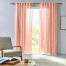 Washed linen curtain panel nude