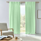 Made to measure lined linen curtain mint green