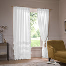 Ruffles Linen Window Curtain optic white - Waterfall