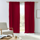 Made to measure lined linen curtain burgundy