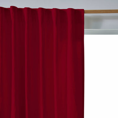 Rideau lin avec doublure cotton sur mesure Bordeaux