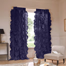 Ruffles linen window curtain ivory - Drops