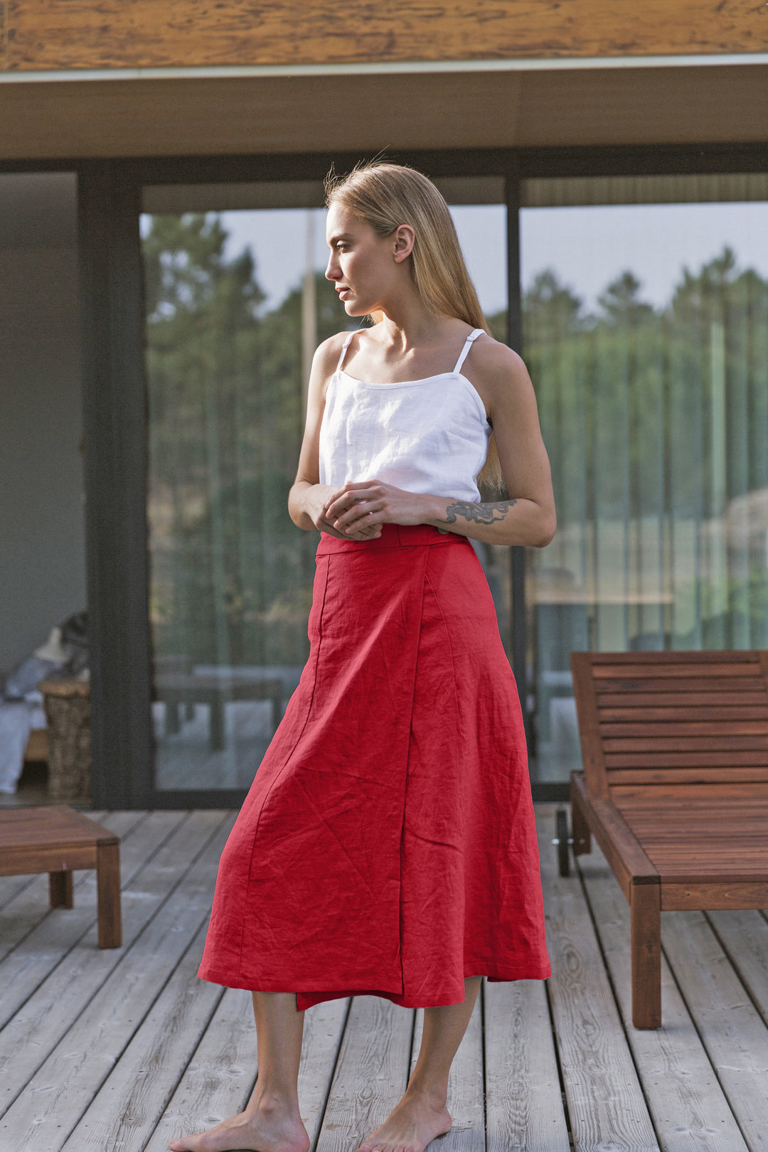 High-quality French linen skirts | Linenshed