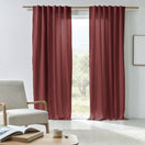 lined linen curtain red brick