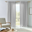 lined linen curtain mineral grey