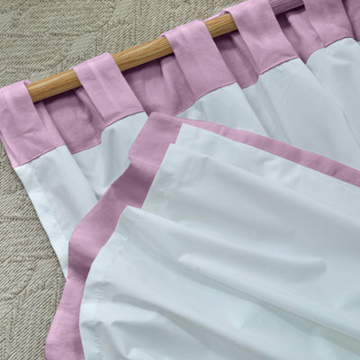 Rideau doublé en lin Lilas à pattes cachées