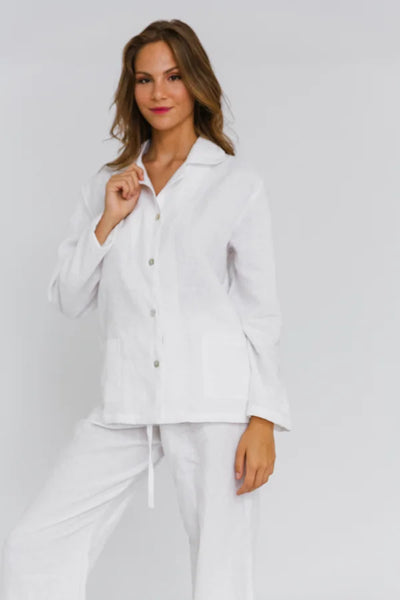 Ensemble de Pyjama en lin Blanc 14 #colour_blanc-optique