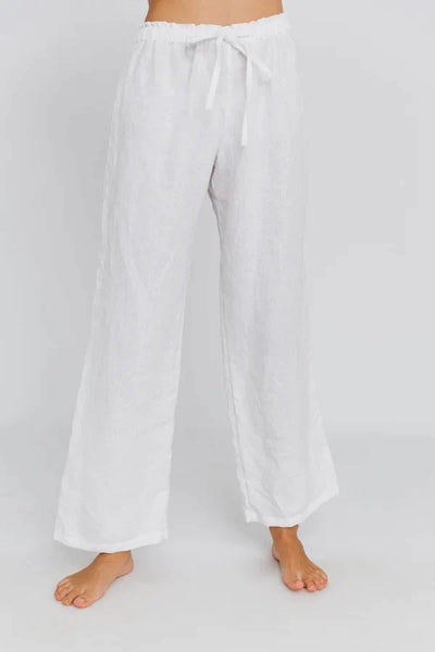 Pantalon de pyjama en lin lavé « Malú » Blanc Optique 10 #colour_blanc-optique 