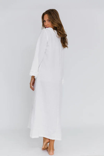 Longue Robe de nuit en lin lavé Blanc 7 #colour_blanc-optique
