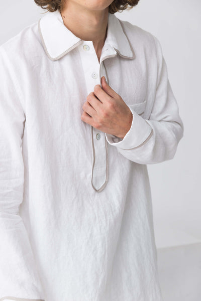 Robe de nuit en lin “Bruno” blanc-optique 11 #colour_blanc-optique