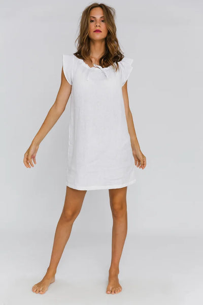 Chemise de nuit en lin « Jane » Blanc Optique 11 #colour_blanc-optique