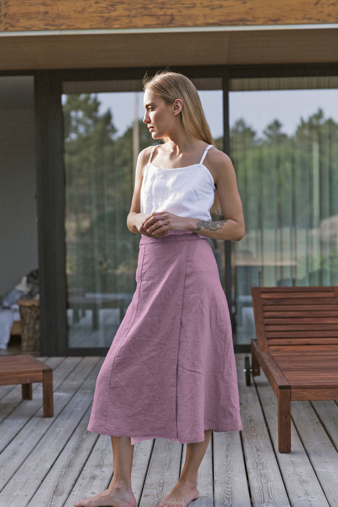 High-quality French linen skirts | Linenshed