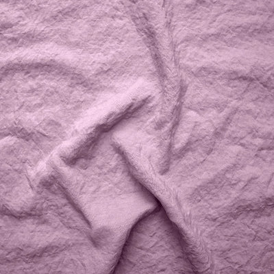 Swatch pour nappe sur mesure ovale en lin ajouré lilas