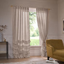 Ruffles Linen Window Curtain beige natural - Waterfall