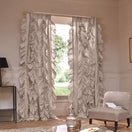Ruffles linen window curtain beige natural - Drops