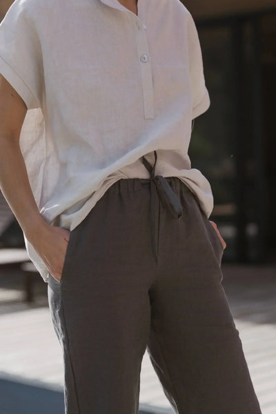 Pantalon décontracté en lin naturel pour femme 12#colour_gris-plomb