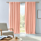 Blackout linen curtain panel nude