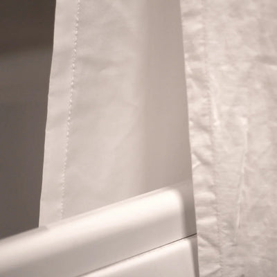 Rideau de douche simple en lin avec doublure #colour_blanc-optique