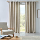 Made to measure lined linen curtain beige natural