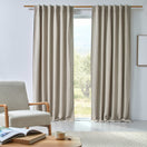 Made to measure blackout linen curtain natural beige