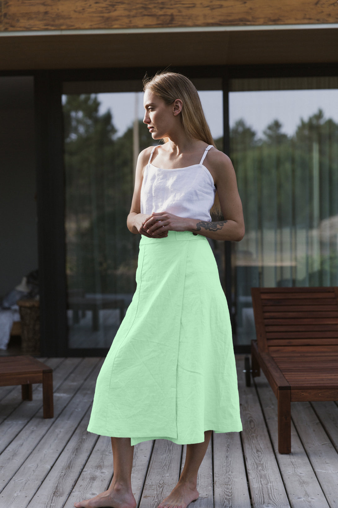 High-quality French linen skirts | Linenshed