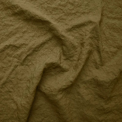 Swatch pour nappe sur mesure en lin point de cheval vert olive