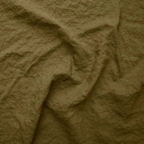 Swatch pour nappe ovale sur mesure en lin vert olive