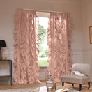 Ruffles linen window curtain nude - Drops