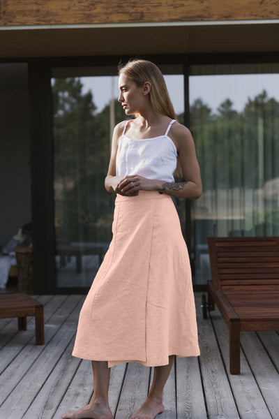 Organic linen straight skort, Contemporaine, Women's Skorts, Summer