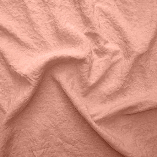 Swatch pour nappe sur mesure ovale en lin ajouré rose