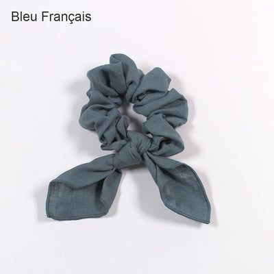 Chouchous en lin avec nœud#colour_bleu-francais