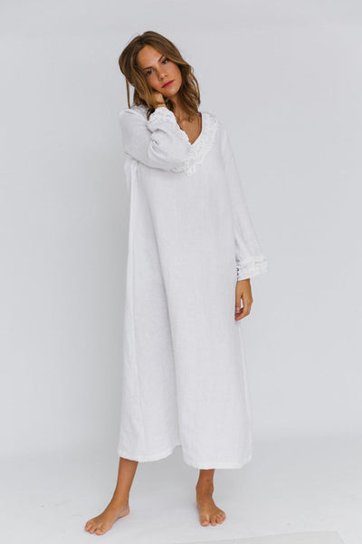 Linen nightgowns, Washed linen lingerie