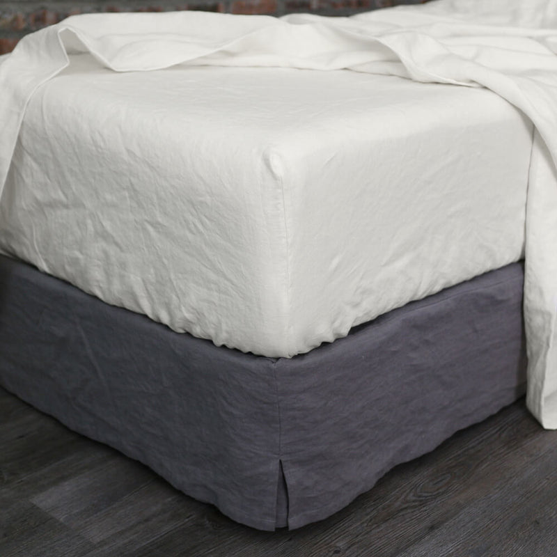 Sales! Linen Fitted Sheet Optical White